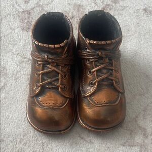 Elegant Copper Baby Walker Shoes
